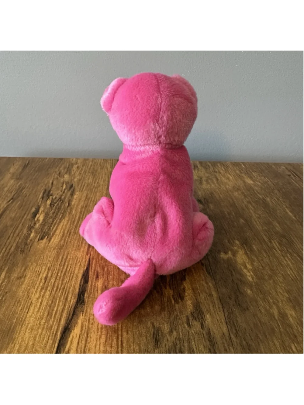 Vintage Gymboree Gymbabies SLIPPERS Hot Pink Plush Kitty Cat Bean Bag 1997
